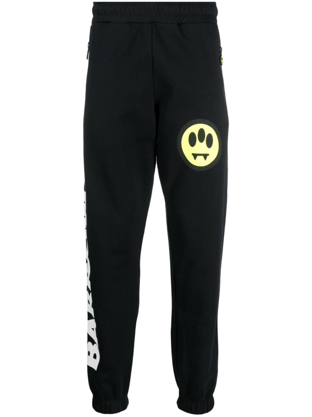 Barrow Logo-print Elasticated Cotton Track Pants In Black  