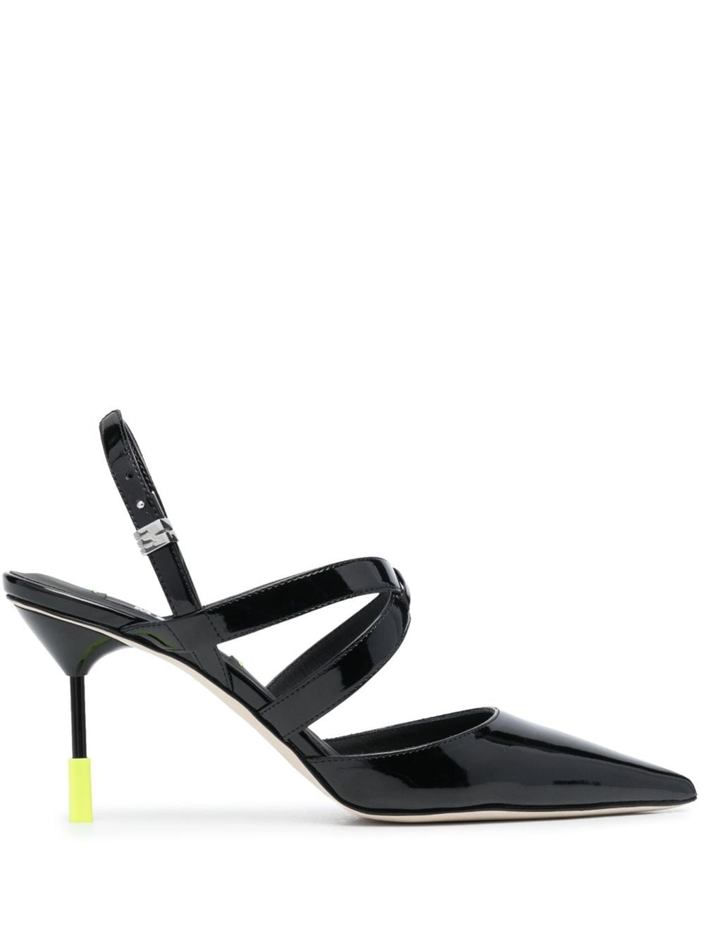 Msgm Patent Leather Pumps In Black  