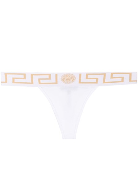 Versace Ver Thong Iconic Greca Wb in Black for Men