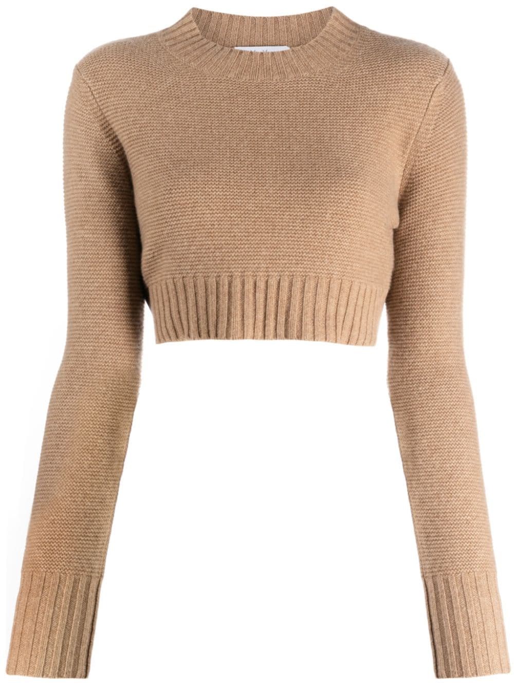Max Mara Kaya Cashmere Cropped Sweater In Neutrals