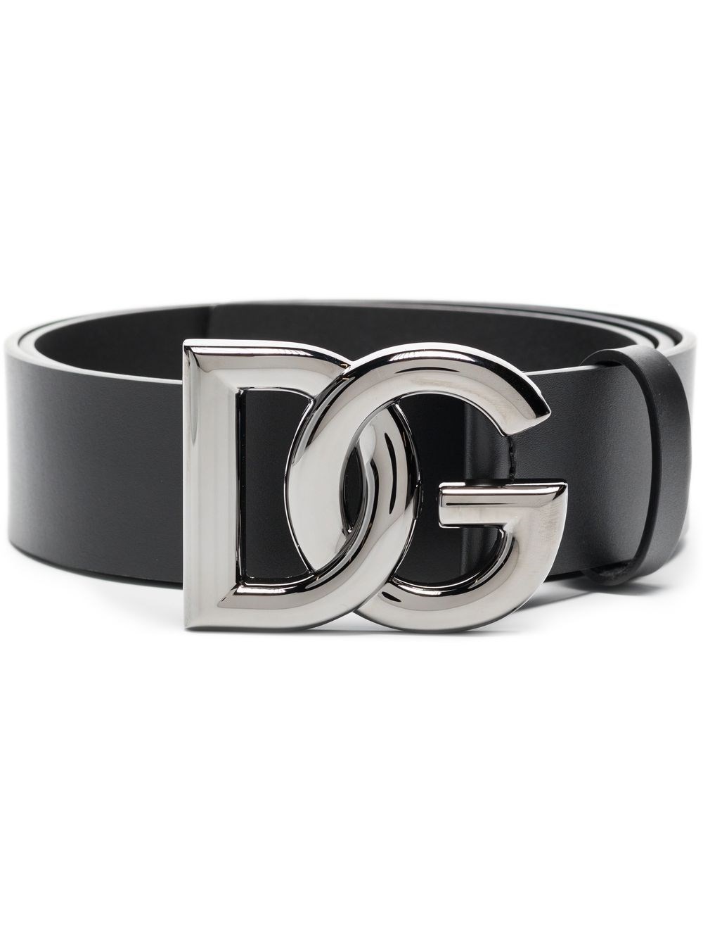 Dolce & Gabbana Logo-buckle Belt In Black