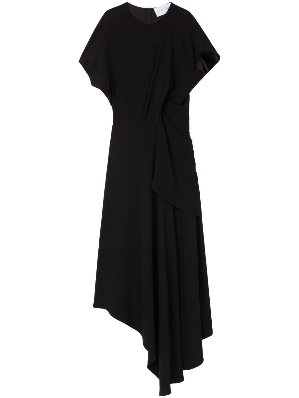 Az Factory Gathered-detail Short-sleeve Dress In ブラック