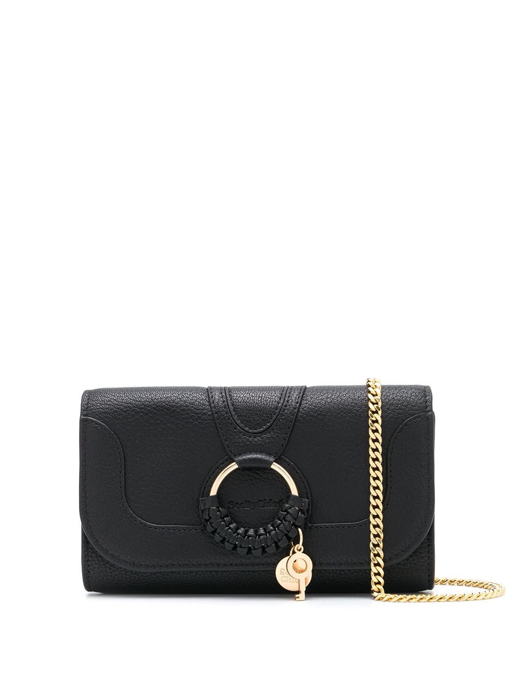 See By Chloé Hana Leather Clutch In Black  