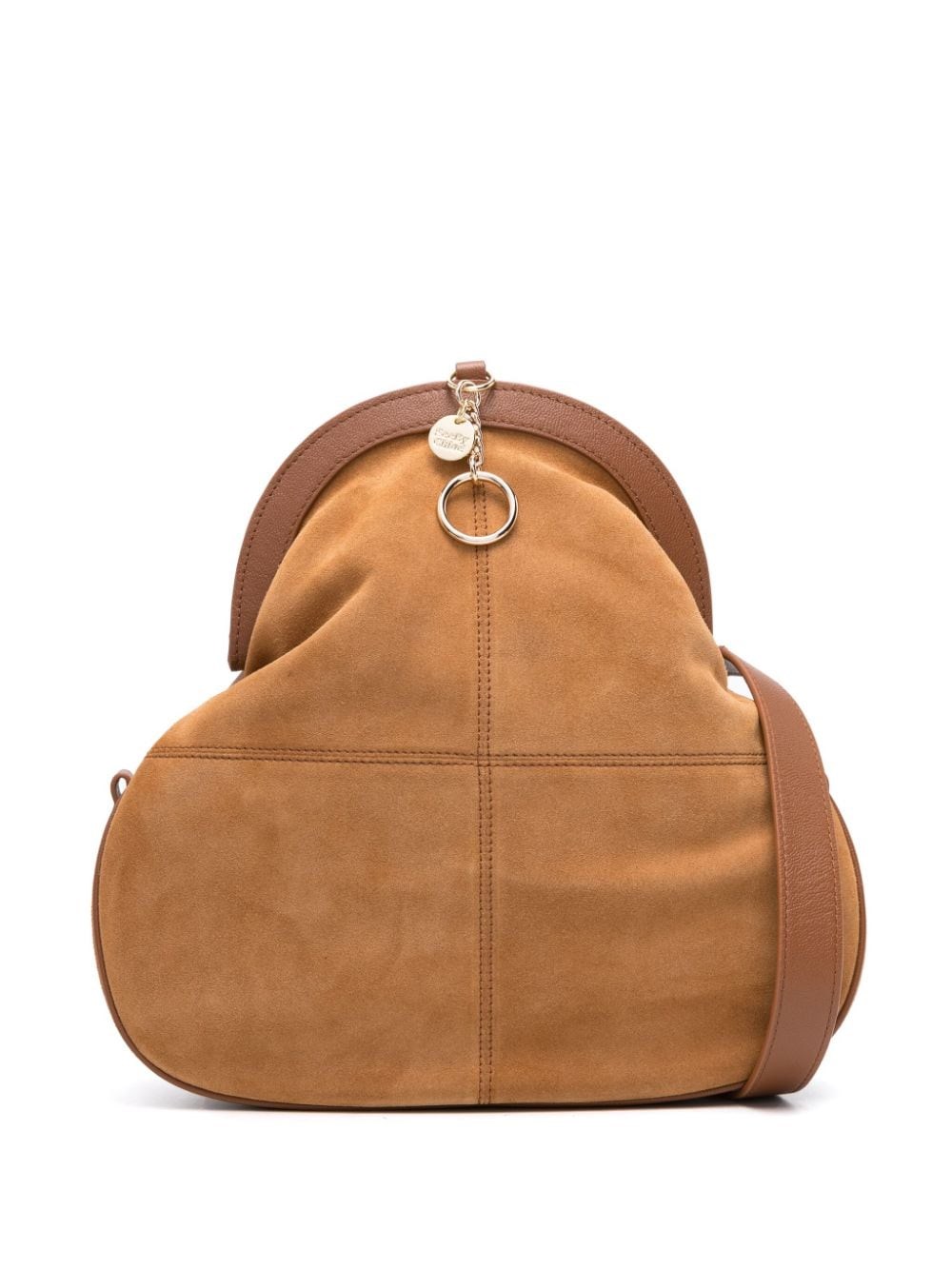 See By Chloé Mara Small Suede And Leather Crossbody Bag In Brown