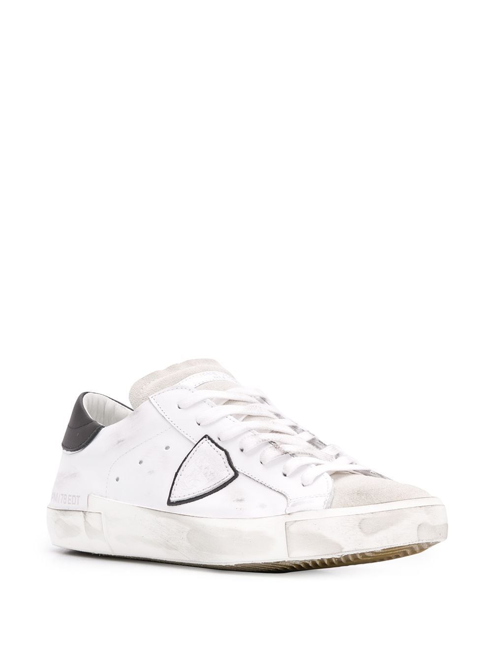 Philippe Model Distressed Effect Low-top Sneakers In White