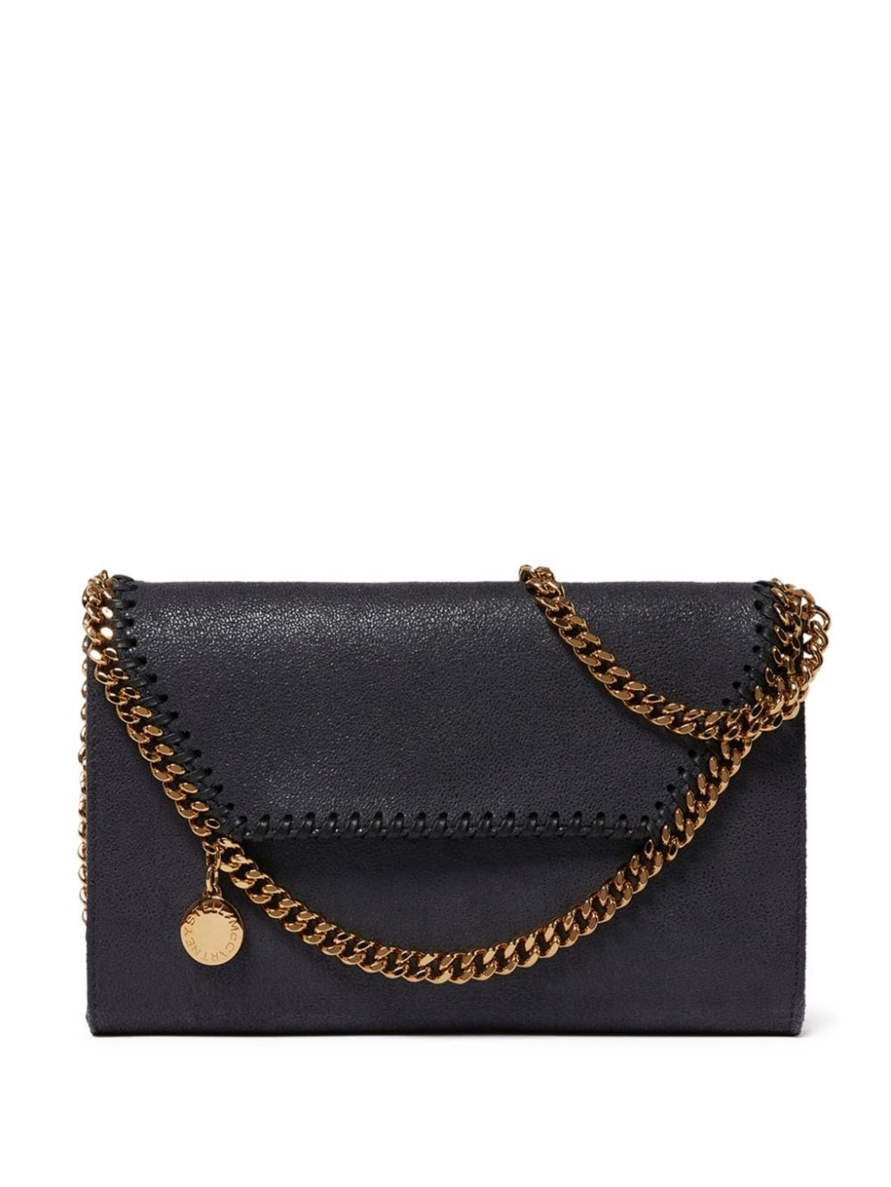 Shop Stella Mccartney Falabella Mini Flap Bag In Gray