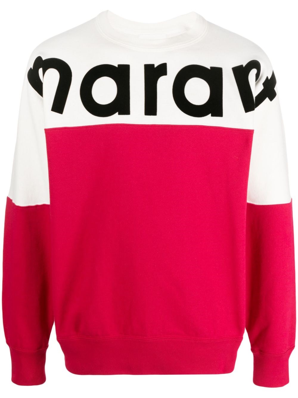 Marant Logo-print Colour-block Sweatshirt In レッド