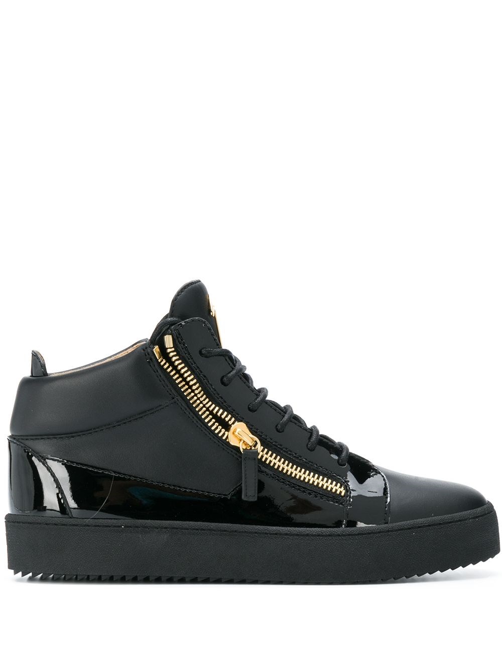 Giuseppe Zanotti Sneakers Hi-top Logo In Black  