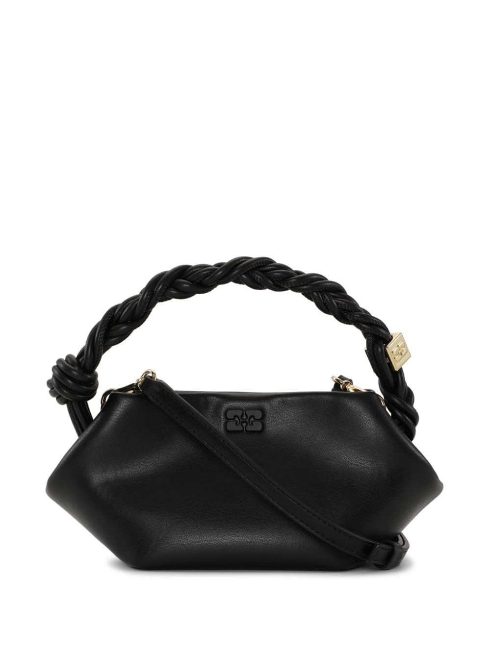 Shop Ganni 'bou' Mini Handbag In Black  