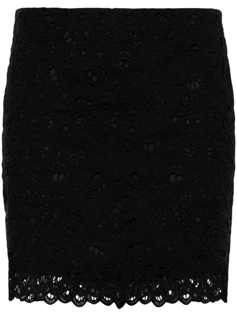 Shop Isabel Marant Sangallo Lace Skirt In Black  