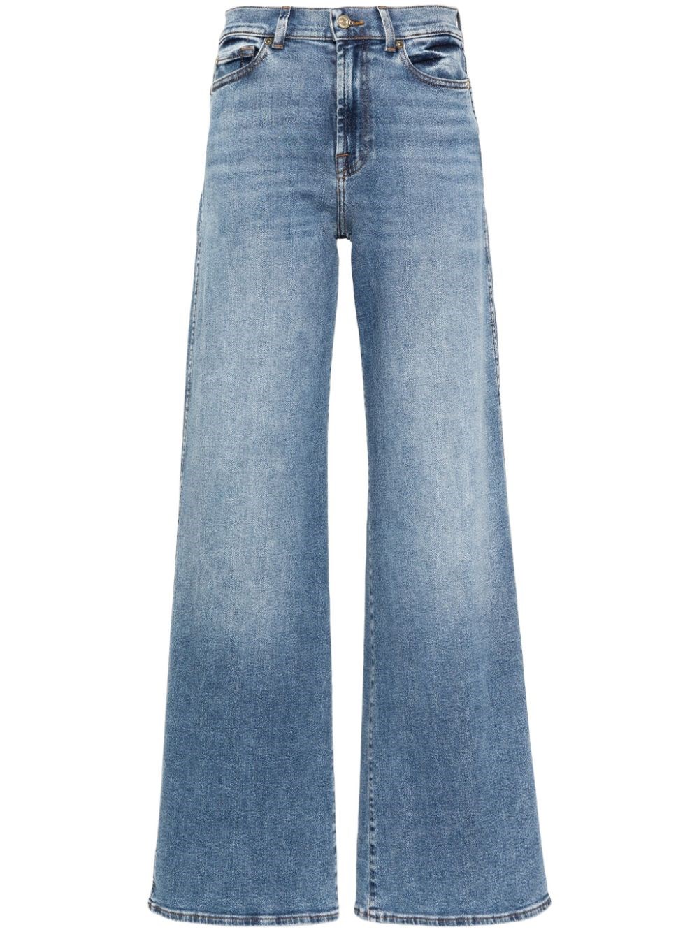 Shop 7 For All Mankind Wide-leg Jeans In ブルー