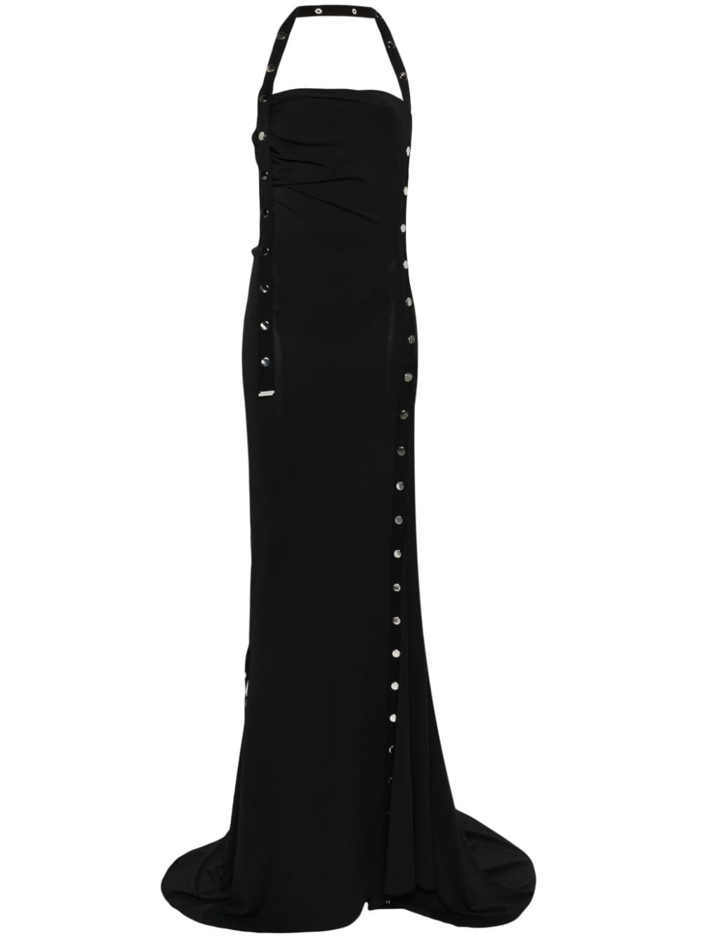 Attico Jersey Maxi Dress In Black  