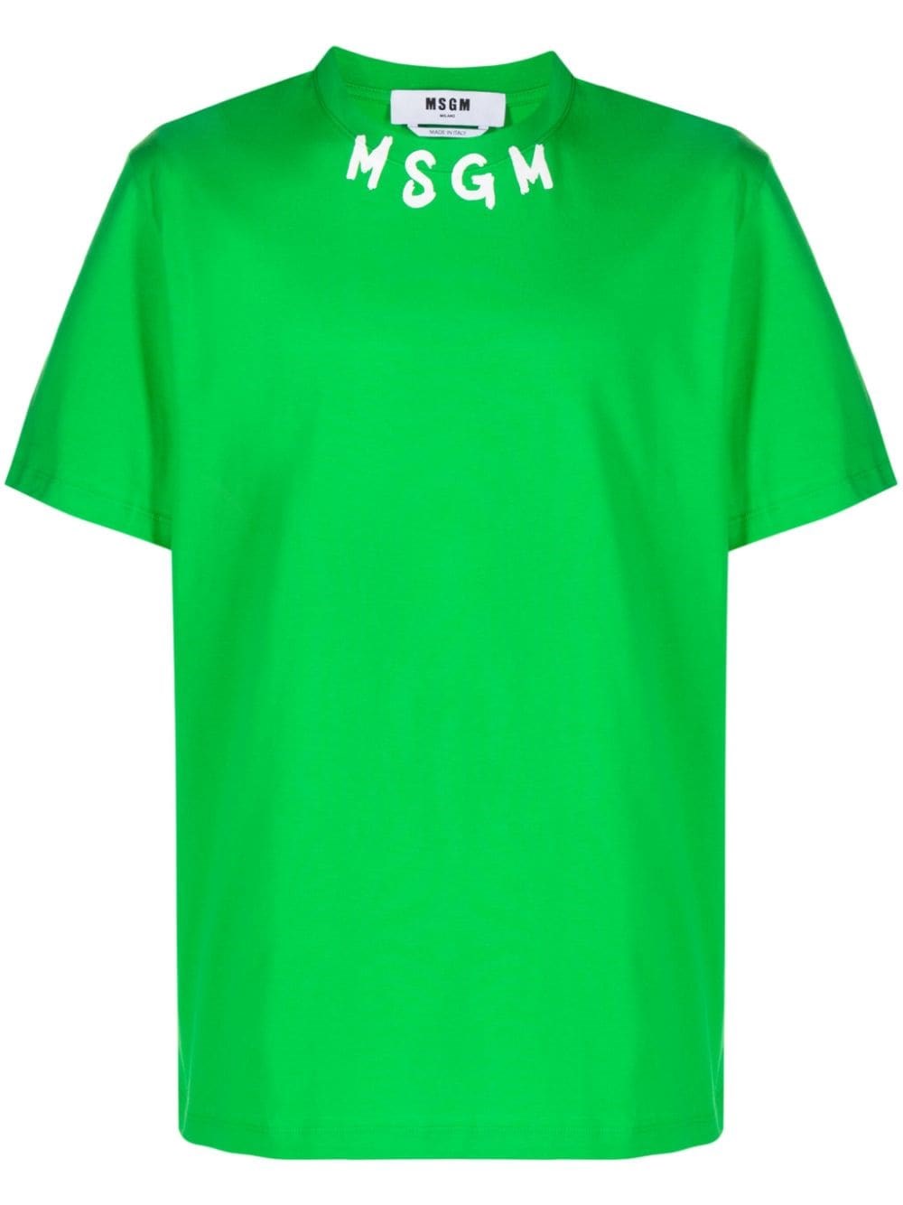 Msgm Logo-print Cotton T-shirt In Multi