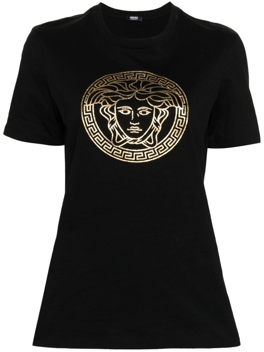 Shop Versace T-shirt Medusa In Black  