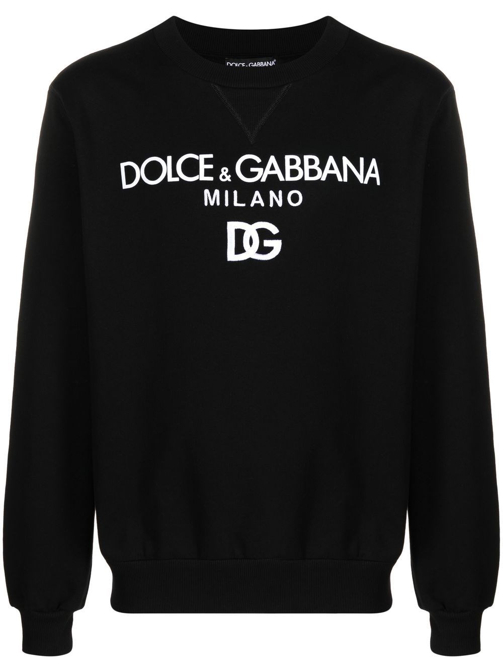 Dolce & Gabbana Embroidery Sweatshirt In Black  