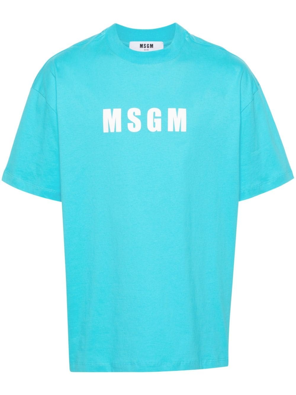 Shop Msgm T-shirt Logo In Blue