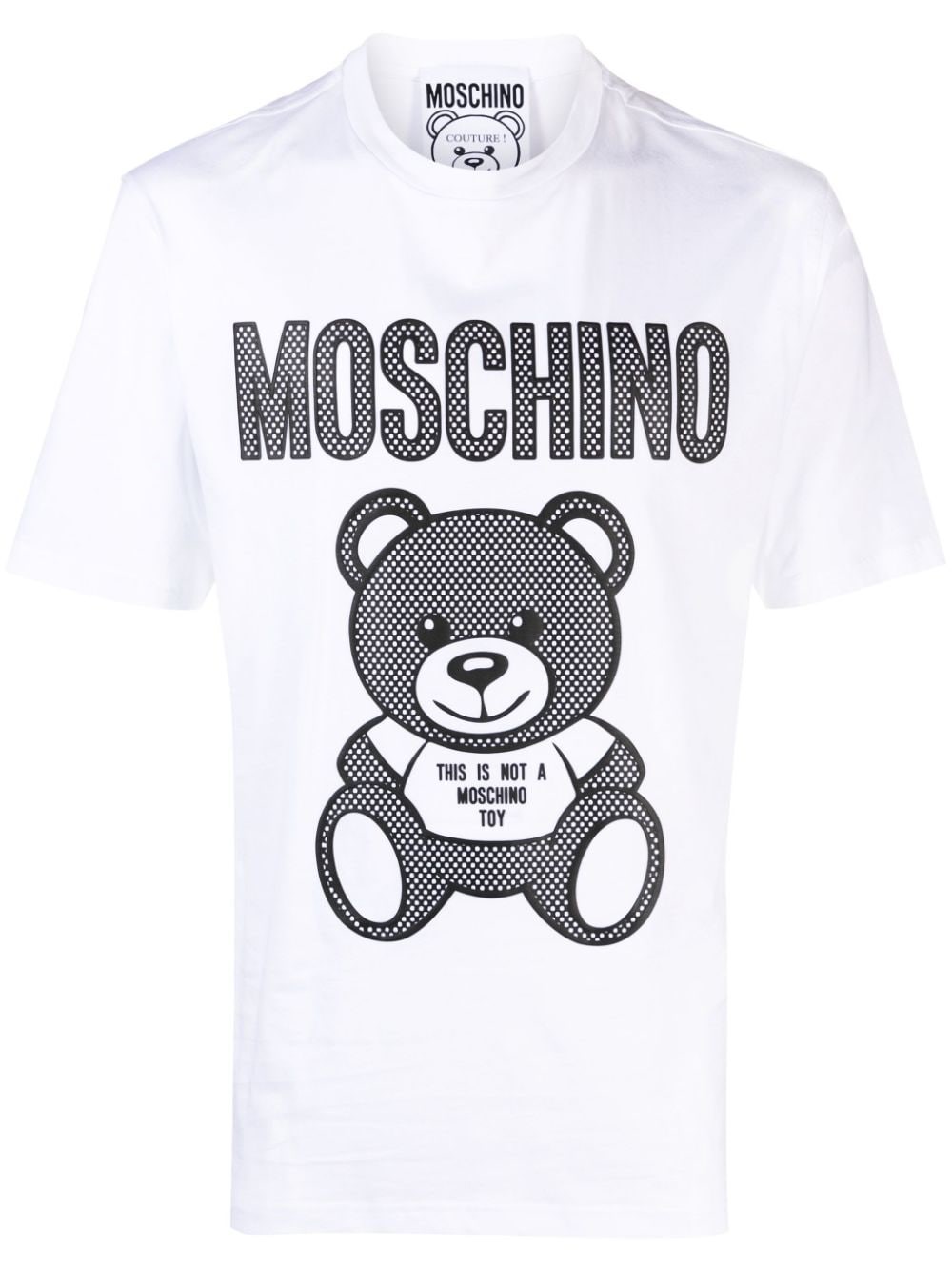 Shop Moschino 'teddy' Logo T-shirt In ホワイト