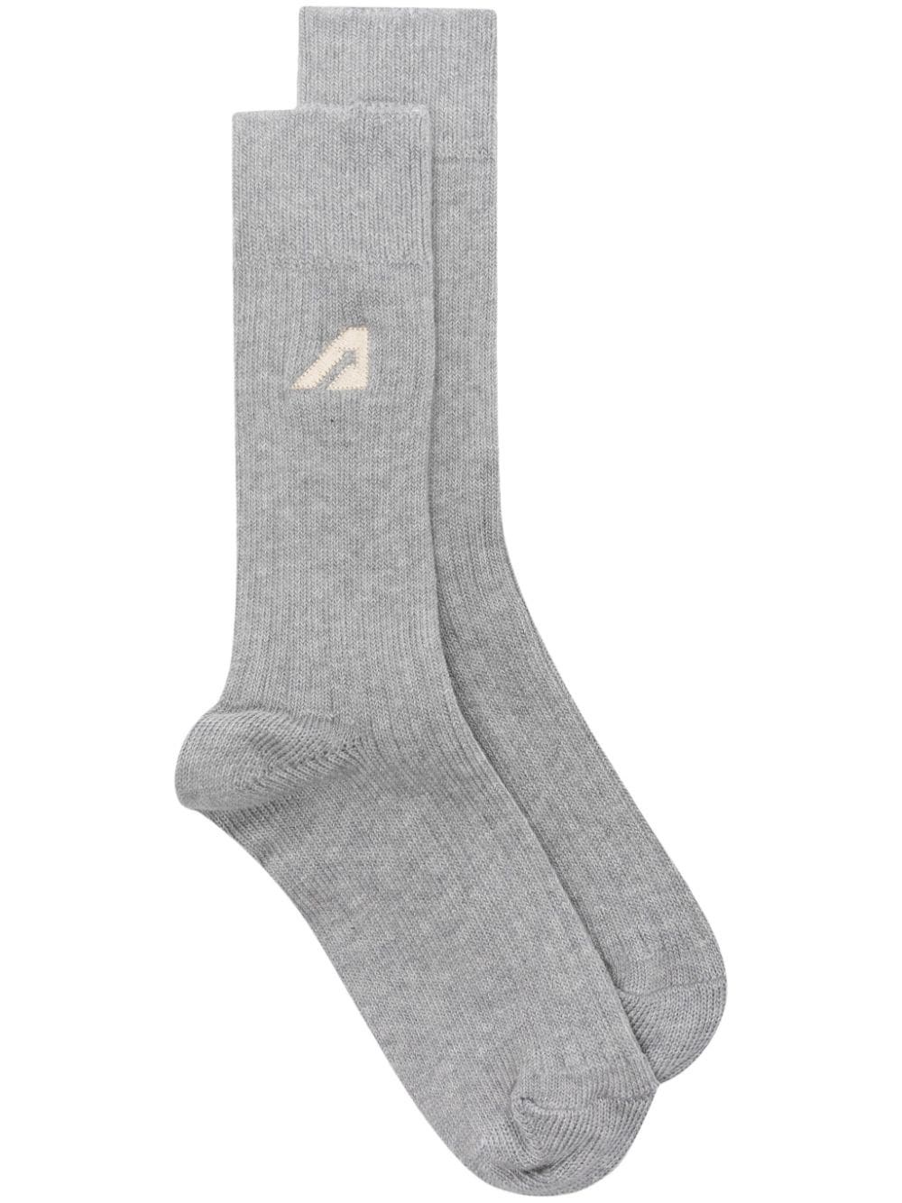 Shop Autry Logo Socks In Gray