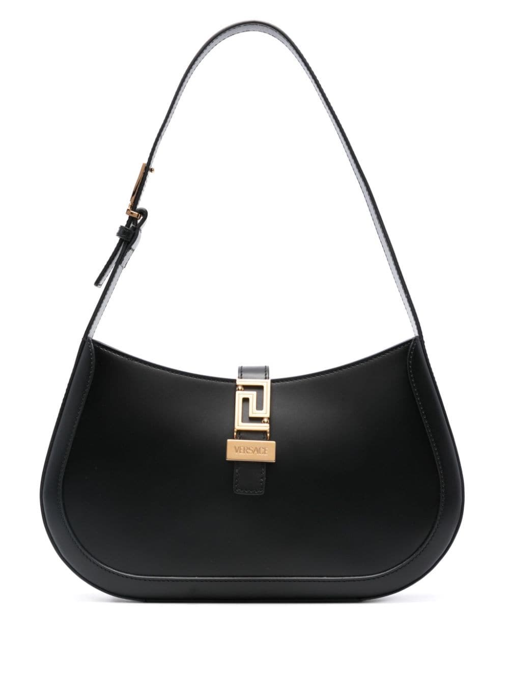 Shop Versace Goddess Greek Hobo Bag In ブラック