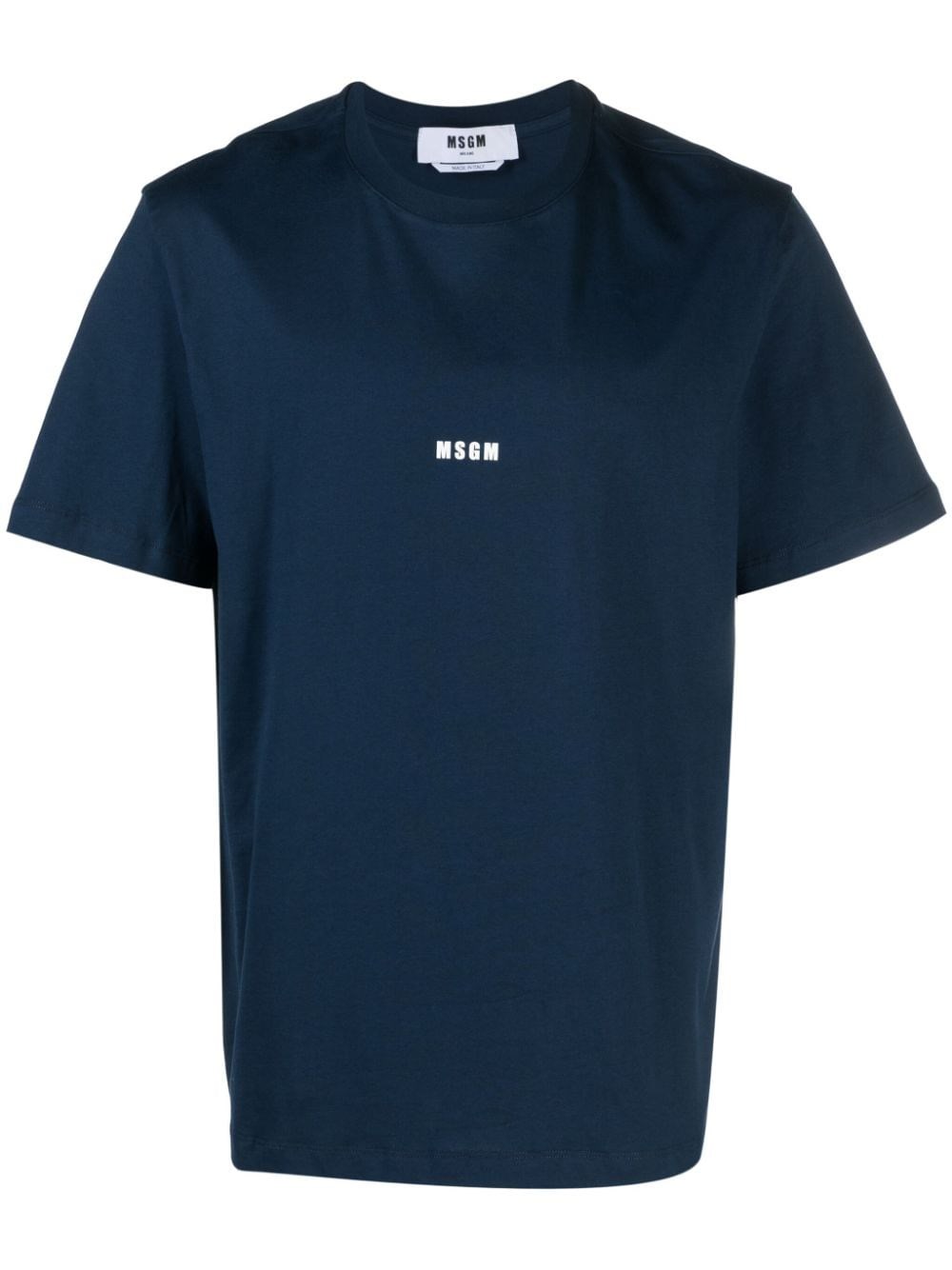 Shop Msgm T-shirt Logo In ブルー