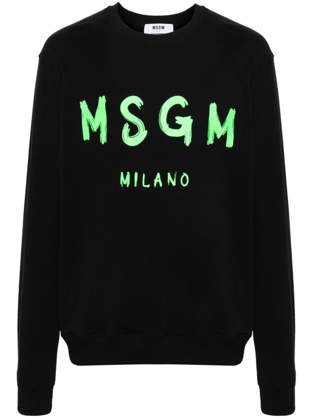 Shop Msgm Logo Sweatshirt In ブラック