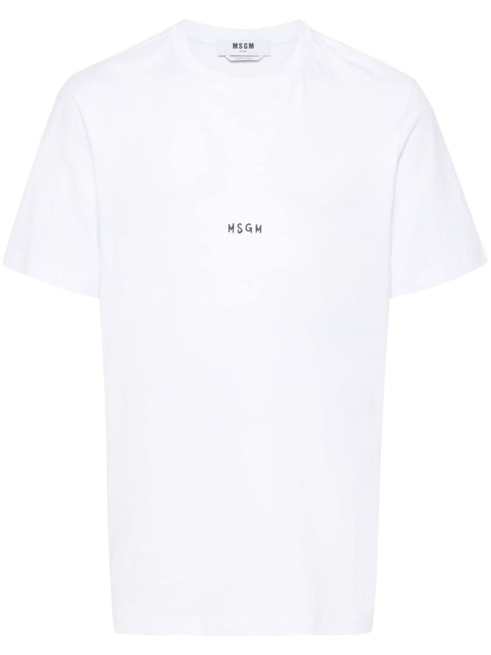 Shop Msgm T-shirt Logo In ホワイト