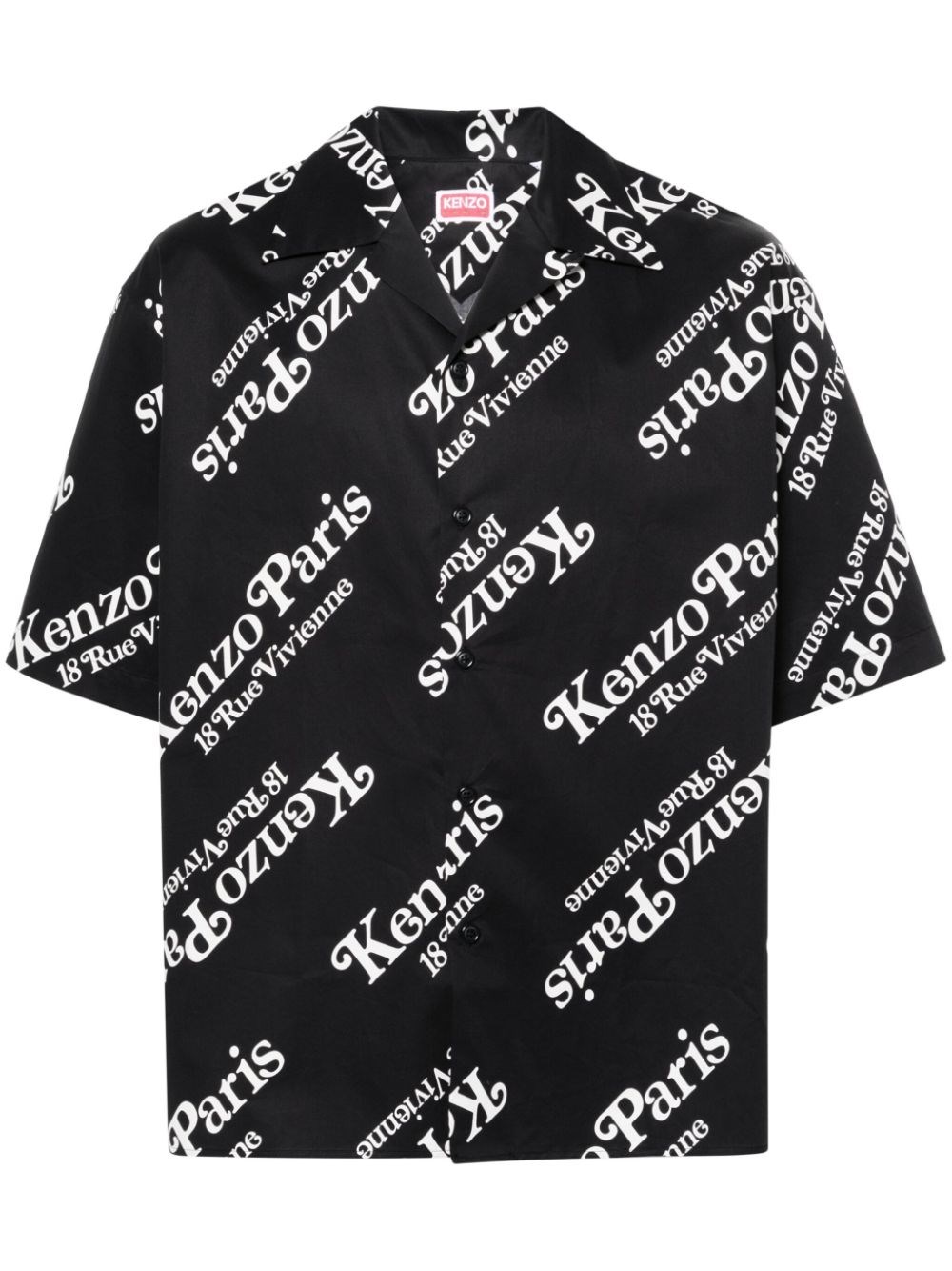 Shop Kenzo Logo Shirt In Black  