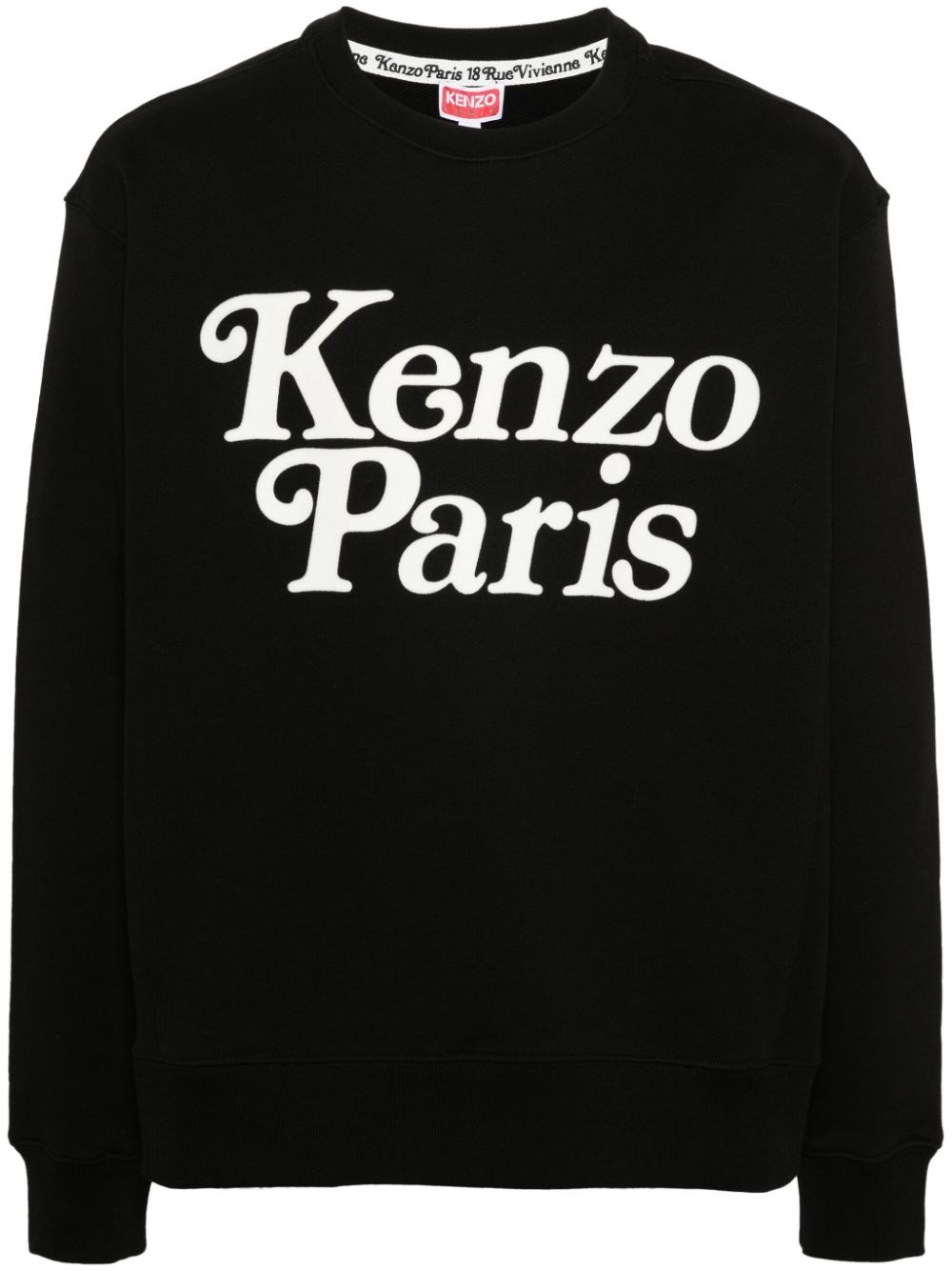 Shop Kenzo Logo Sweatshirt In Black  