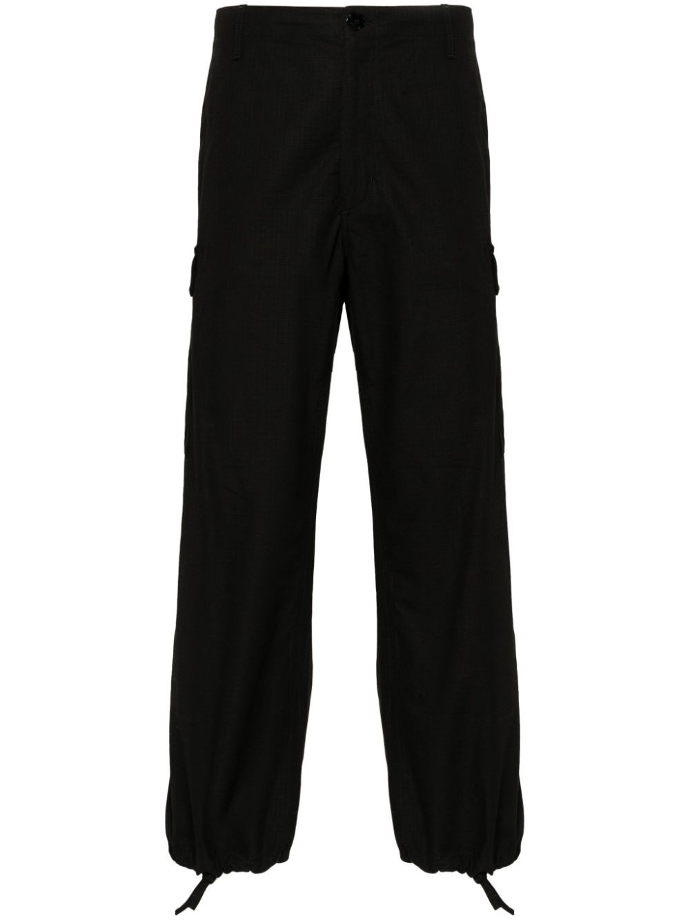 Shop Kenzo Cargo Trousers In Black  