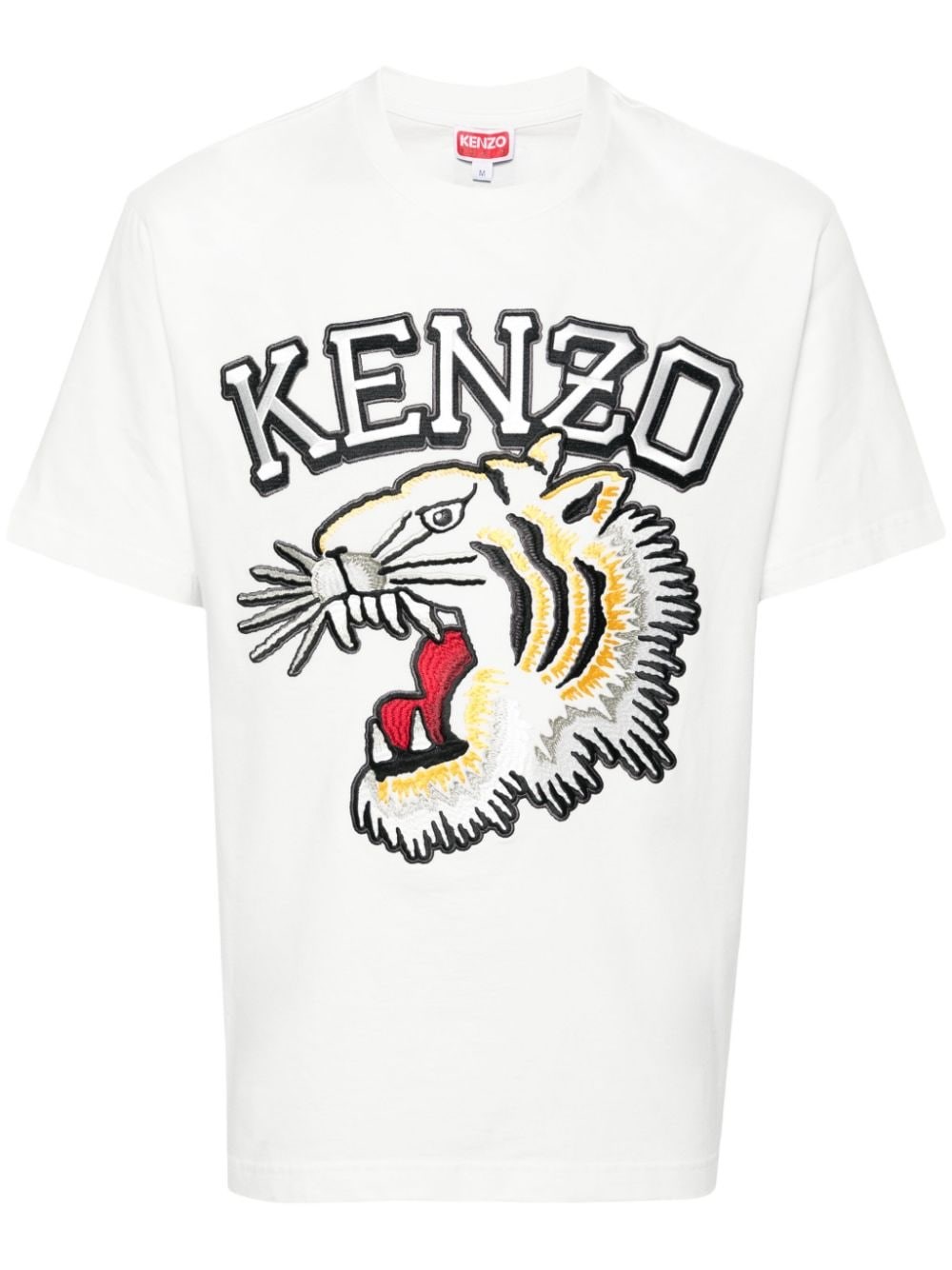 Shop Kenzo Embroidery T-shirt In White
