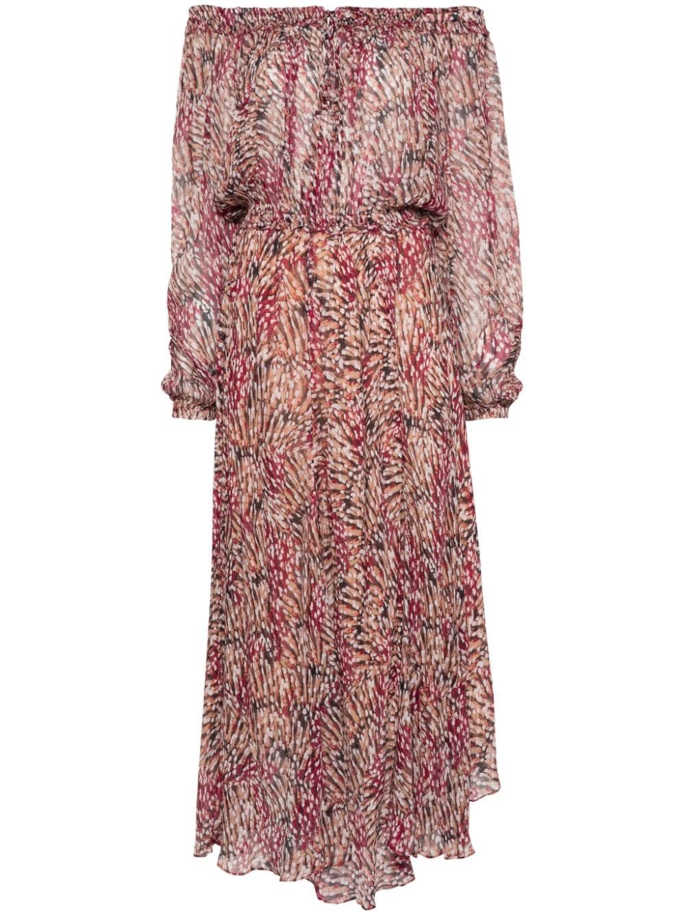 Shop Marant Etoile Bardot Neck Dress In Pink
