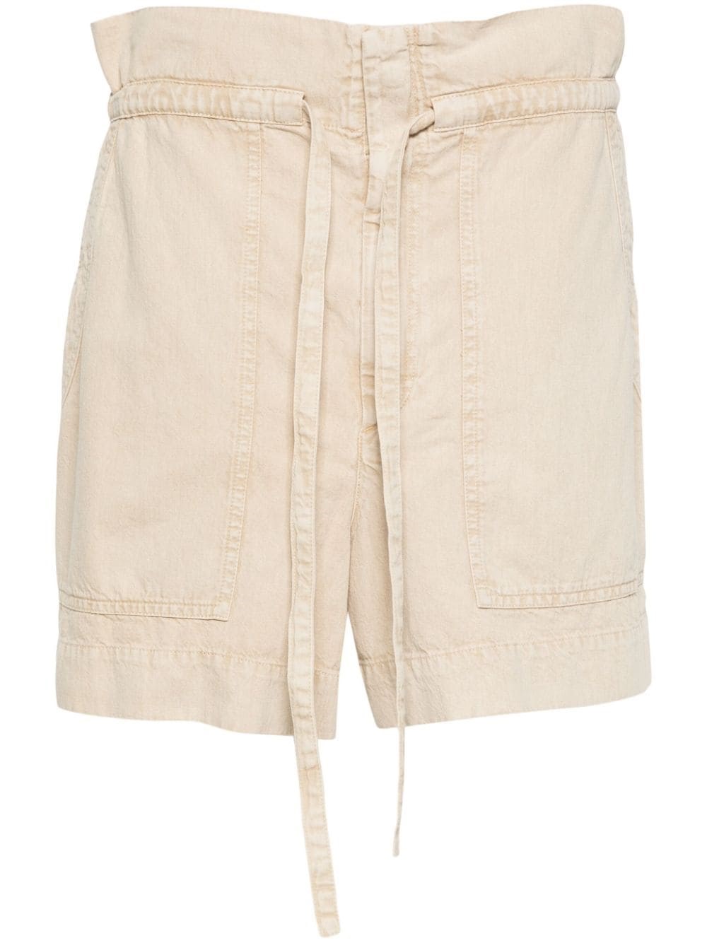 Shop Marant Etoile Cotton Shorts In Neutrals