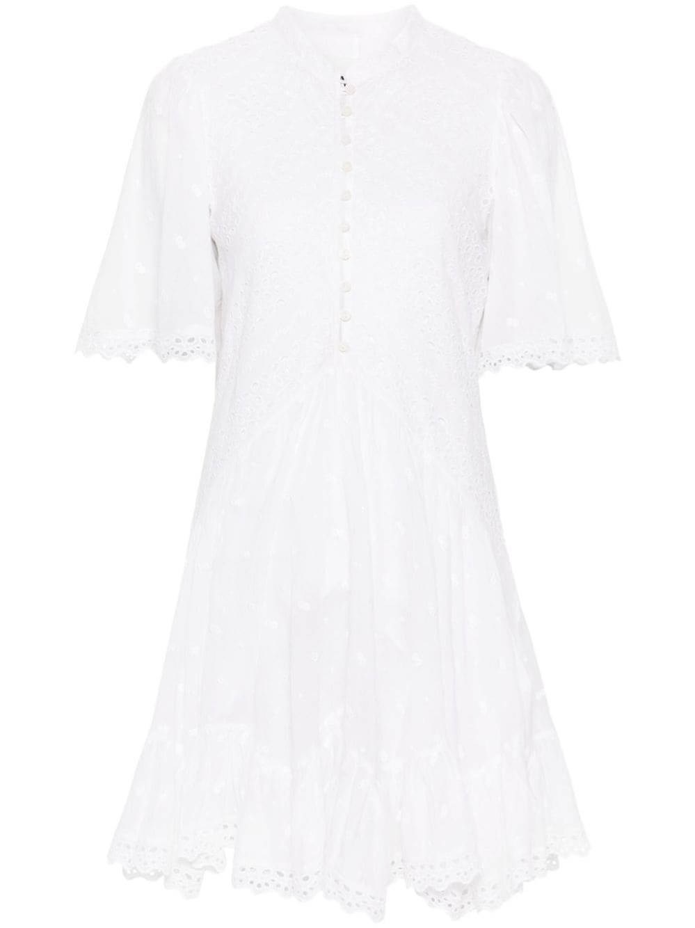 Shop Marant Etoile Embroidered Dress In White