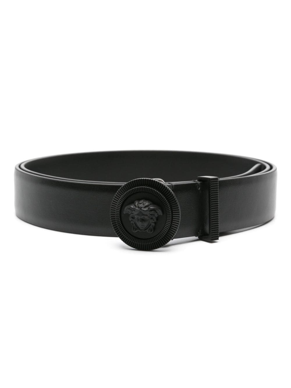 Shop Versace Logo Belt In Black  