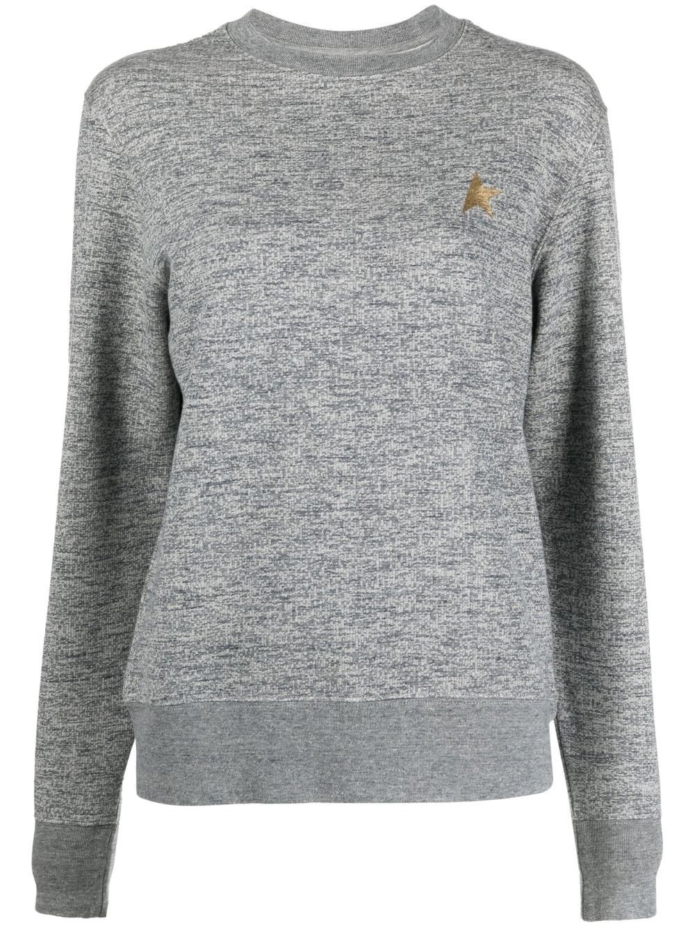 Shop Golden Goose Stretch Cotton Sweatshirt In Gray