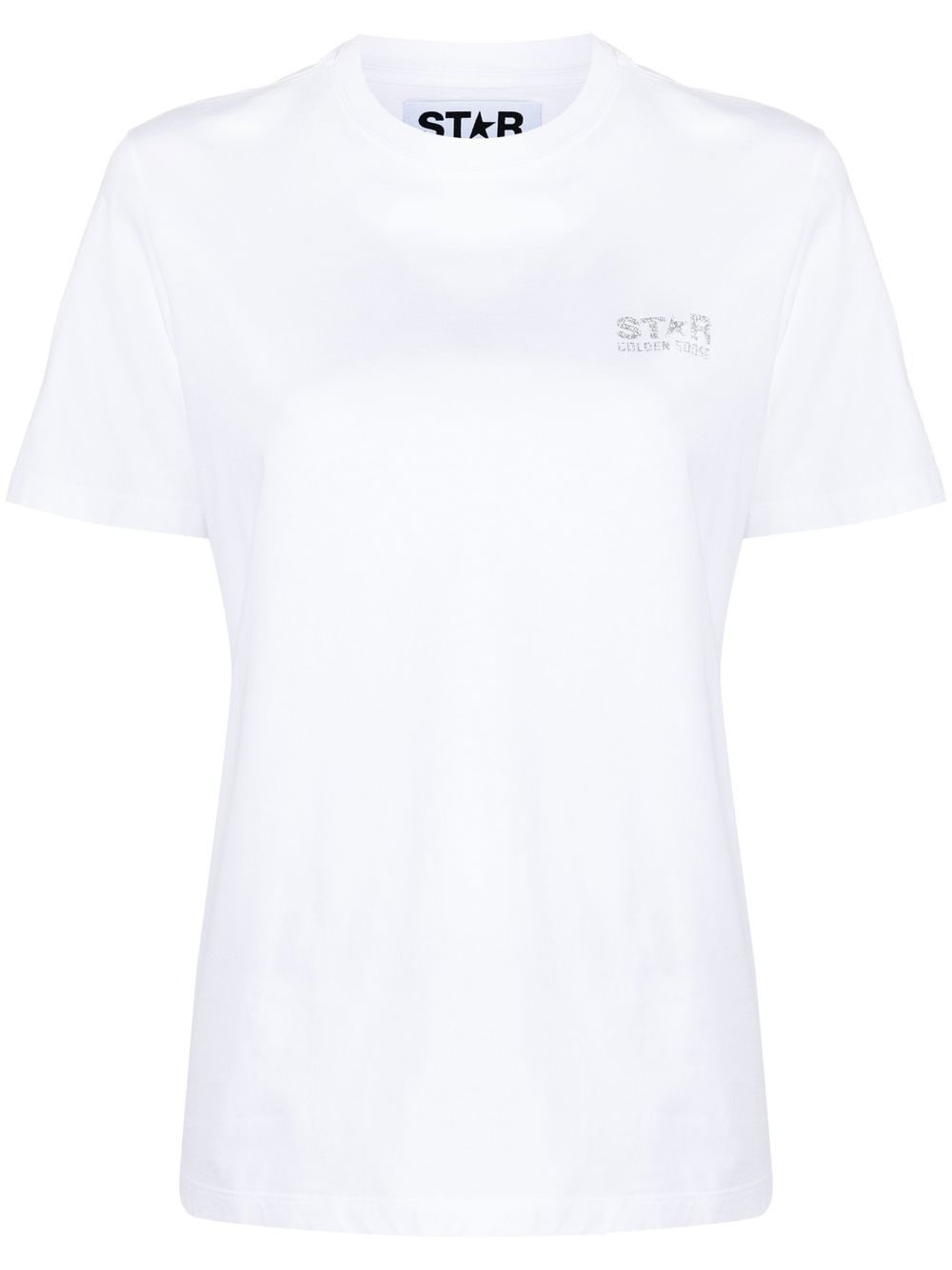 Shop Golden Goose Cotton Jersey T-shirt In White