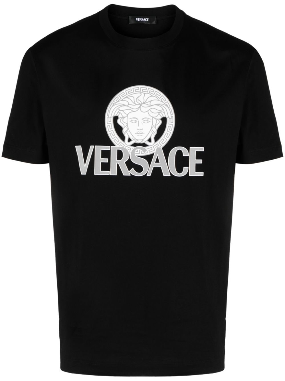 Shop Versace Printed T-shirt In Black  