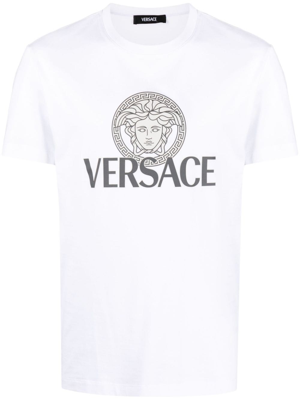 Shop Versace Printed T-shirt In White