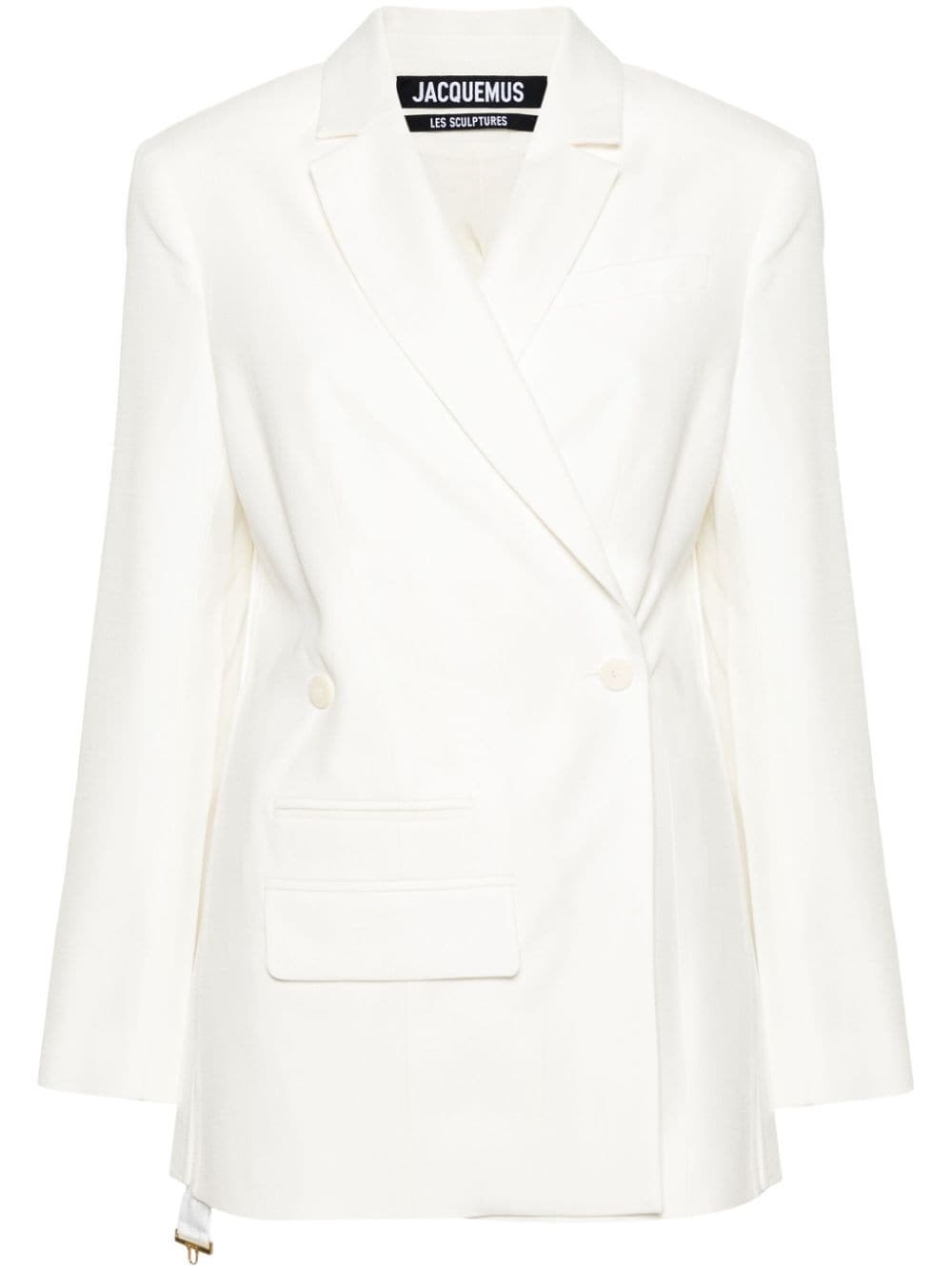 Jacquemus La Veste D'homme Viscose And Linen Blazer In White
