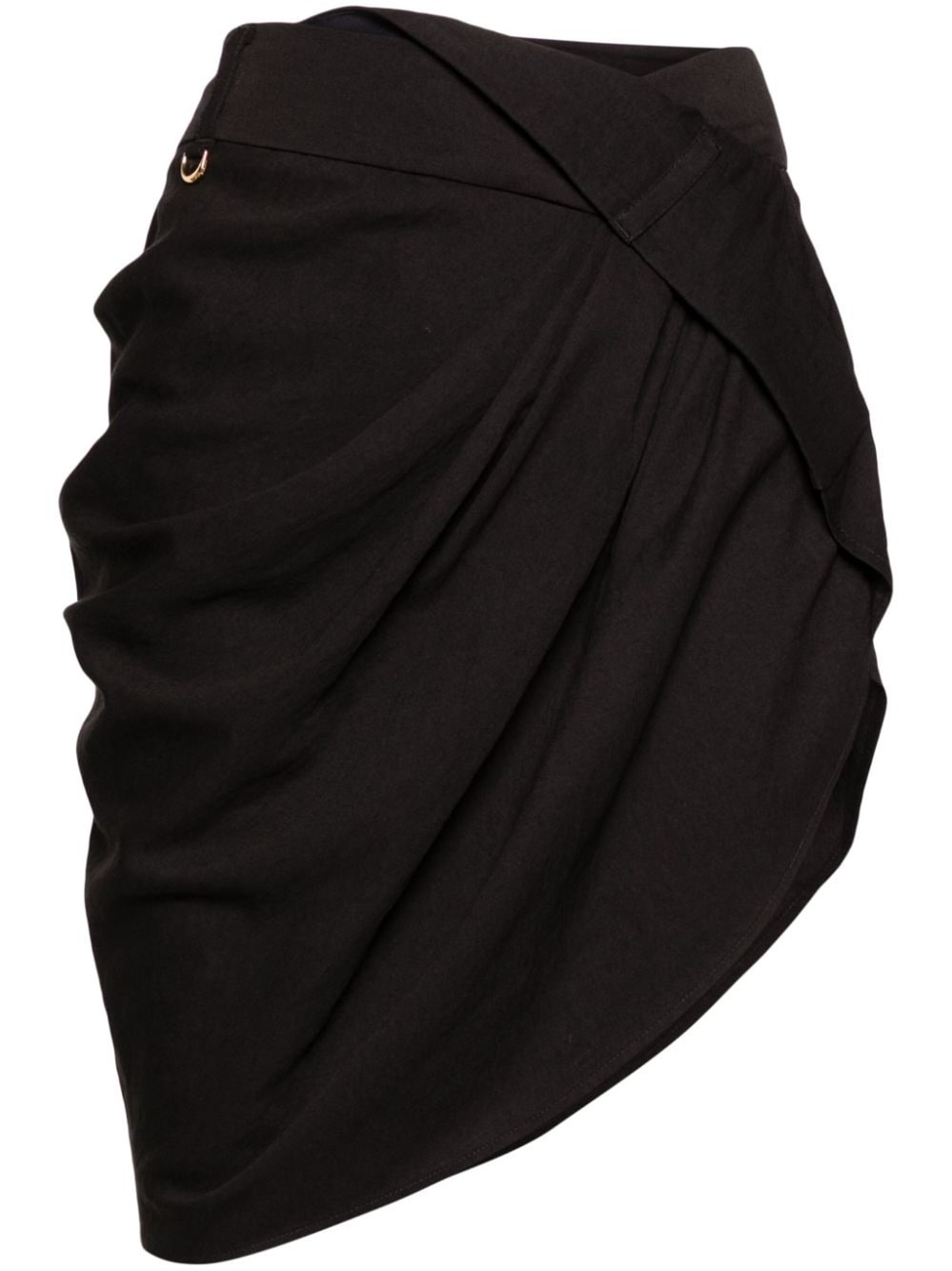 Jacquemus Draped Skirt In Black  
