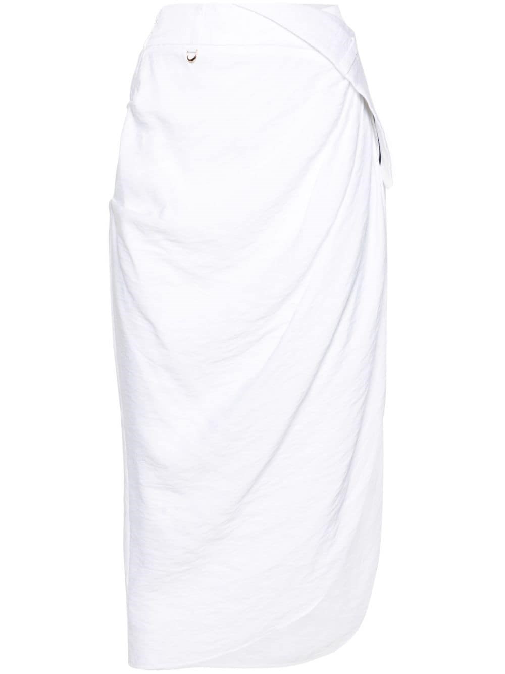 Jacquemus Draped Skirt In White