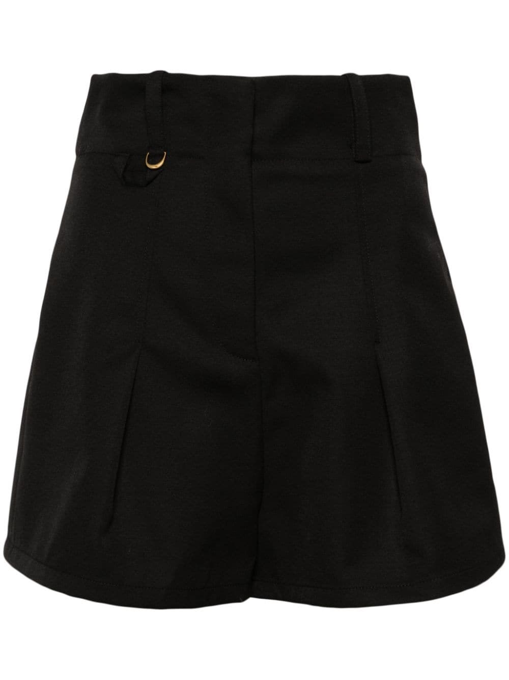 Jacquemus High Waist Shorts In Black  