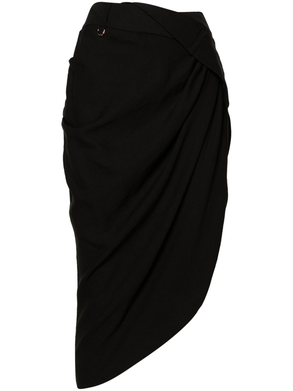 Shop Jacquemus Draped Skirt In Black  