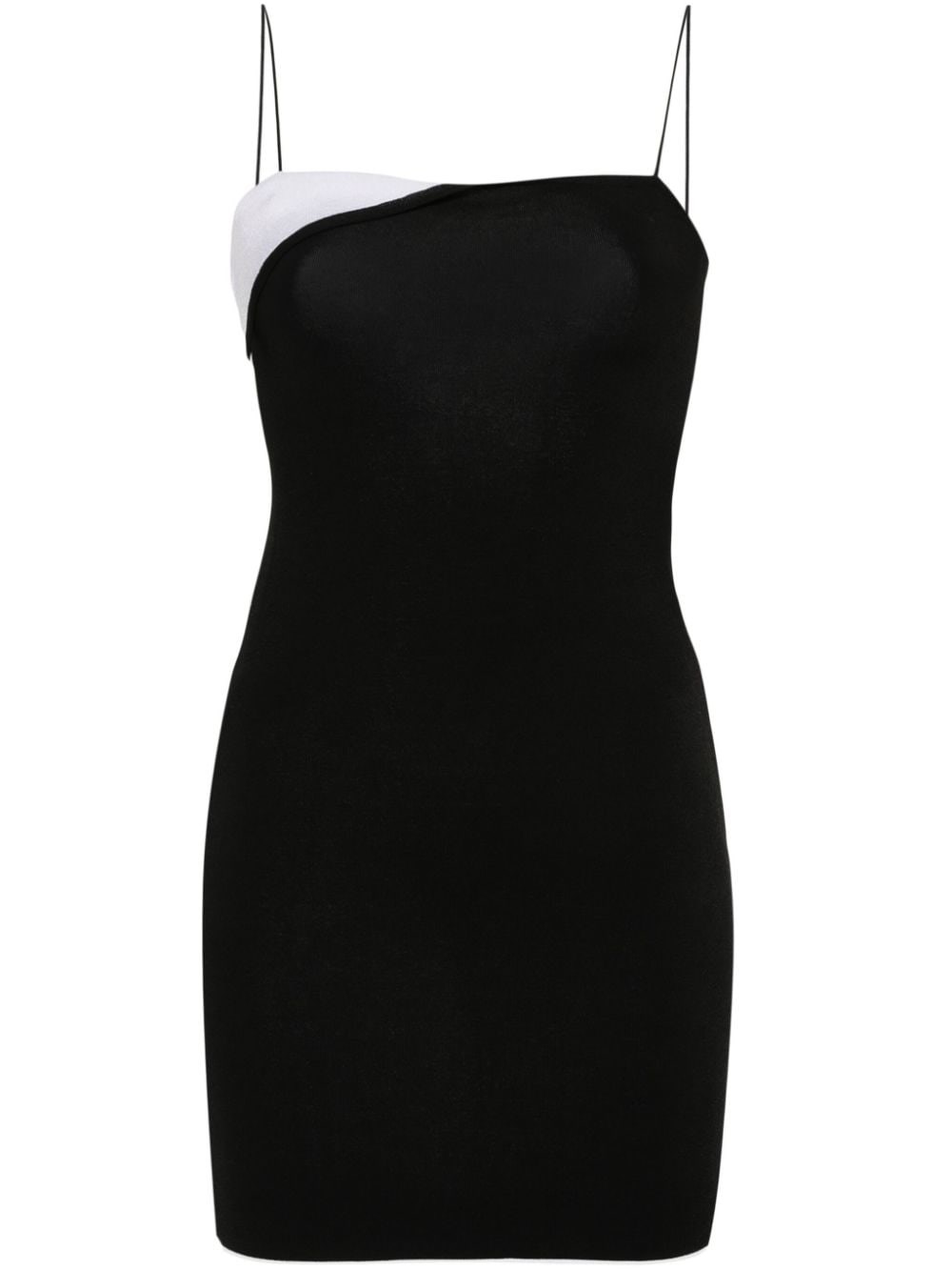 Shop Jacquemus Two-tone Minidress In Black  
