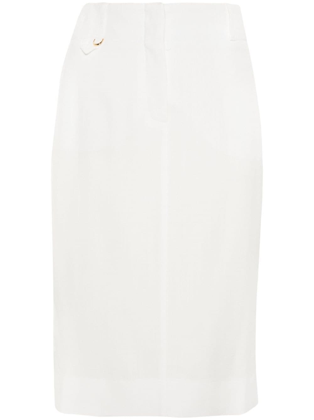 Jacquemus La Jupe Midi Bari Skirt In White