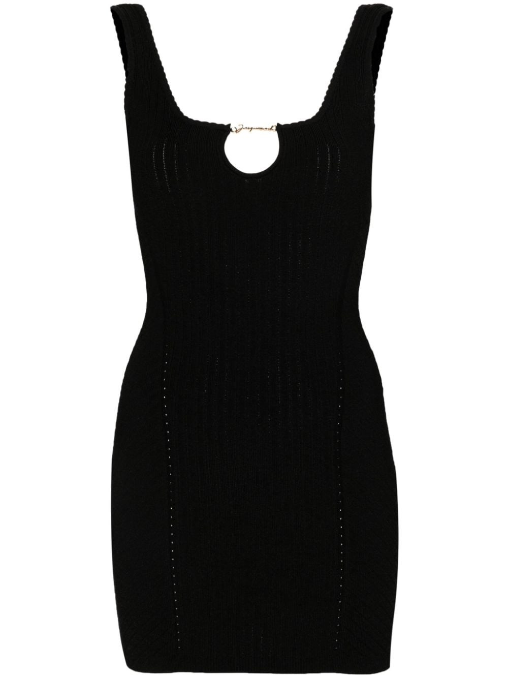 Shop Jacquemus Knit Dress In Black  