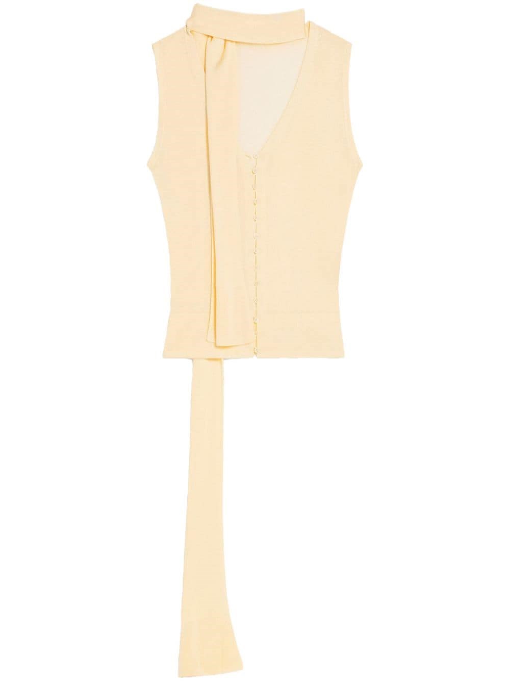 Jacquemus Knit Top In Yellow