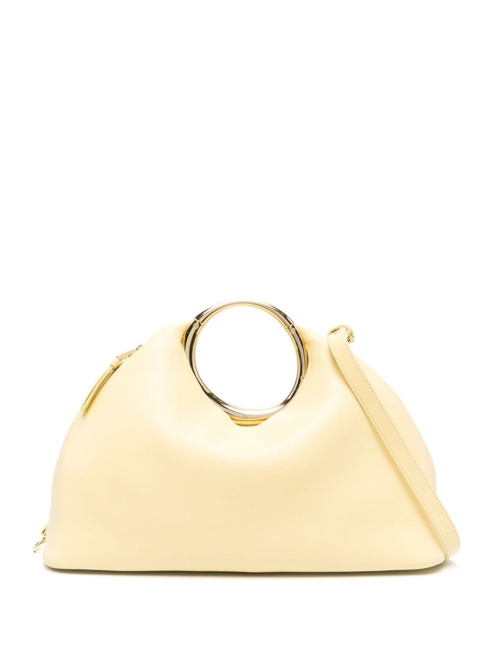 Shop Jacquemus Le Calino Leather Bag In Yellow