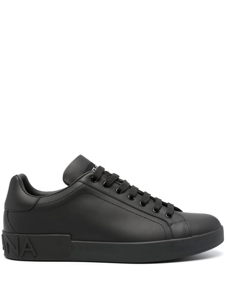 スニーカー DOLCE  GABBANA Men Sneakers CS1772A106580999 Black Saint Tropez calfskin sneakers in Black for Men