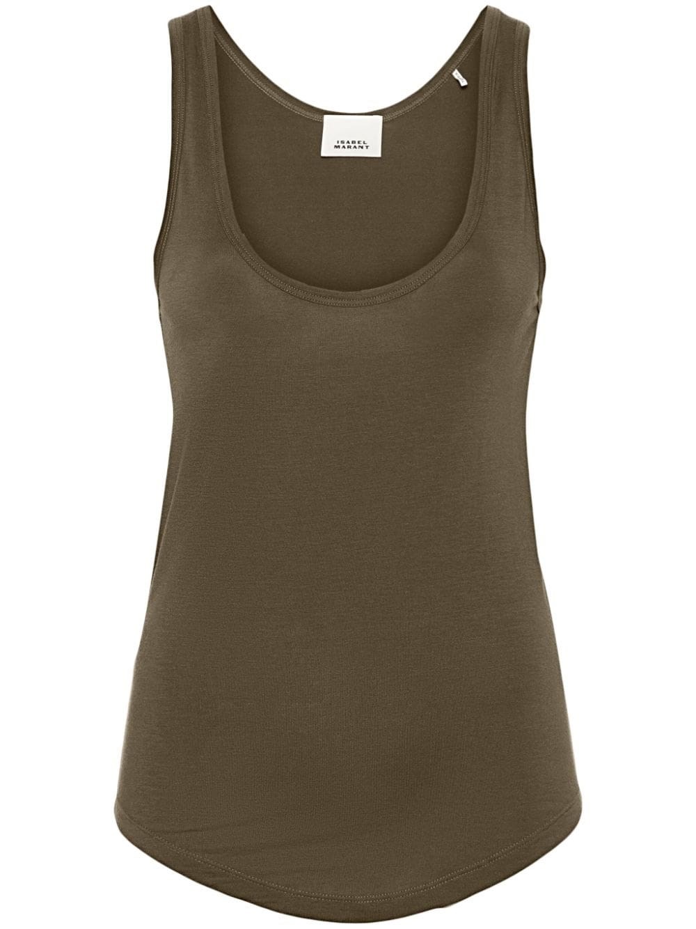 Isabel Marant Stretch Jersey Tank Top In Brown